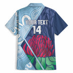 New South Wales Oztag Custom Hawaiian Shirt NSW Waratah Indigenous Art