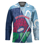 New South Wales Oztag Custom Hockey Jersey NSW Waratah Indigenous Art