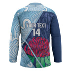 New South Wales Oztag Custom Hockey Jersey NSW Waratah Indigenous Art