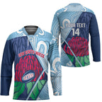 New South Wales Oztag Custom Hockey Jersey NSW Waratah Indigenous Art