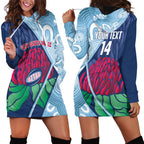 New South Wales Oztag Custom Hoodie Dress NSW Waratah Indigenous Art