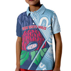 New South Wales Oztag Custom Kid Polo Shirt NSW Waratah Indigenous Art
