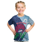 New South Wales Oztag Custom Kid T Shirt NSW Waratah Indigenous Art