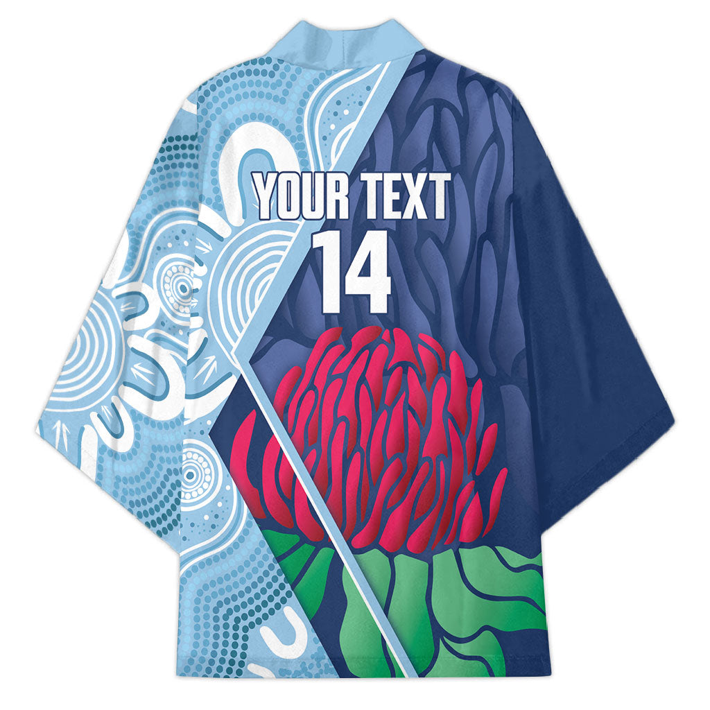 New South Wales Oztag Custom Kimono NSW Waratah Indigenous Art