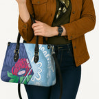 New South Wales Oztag Custom Leather Bag NSW Waratah Indigenous Art