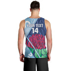 New South Wales Oztag Custom Men Tank Top NSW Waratah Indigenous Art