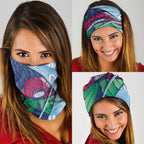 New South Wales Oztag Custom Neck Gaiter NSW Waratah Indigenous Art