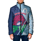 New South Wales Oztag Custom Padded Jacket NSW Waratah Indigenous Art