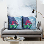 New South Wales Oztag Custom Pillow Cover NSW Waratah Indigenous Art