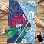 New South Wales Oztag Custom Puzzle NSW Waratah Indigenous Art