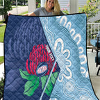New South Wales Oztag Custom Quilt NSW Waratah Indigenous Art