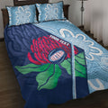 New South Wales Oztag Custom Quilt Bed Set NSW Waratah Indigenous Art
