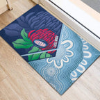 New South Wales Oztag Custom Rubber Doormat NSW Waratah Indigenous Art