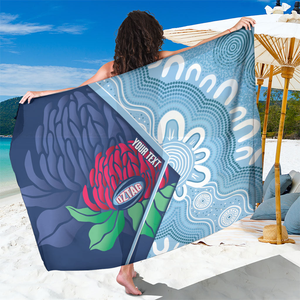 New South Wales Oztag Custom Sarong NSW Waratah Indigenous Art
