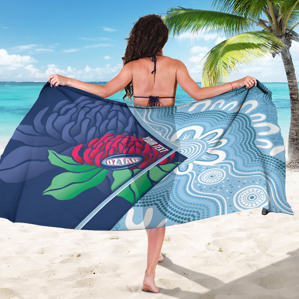 New South Wales Oztag Custom Sarong NSW Waratah Indigenous Art