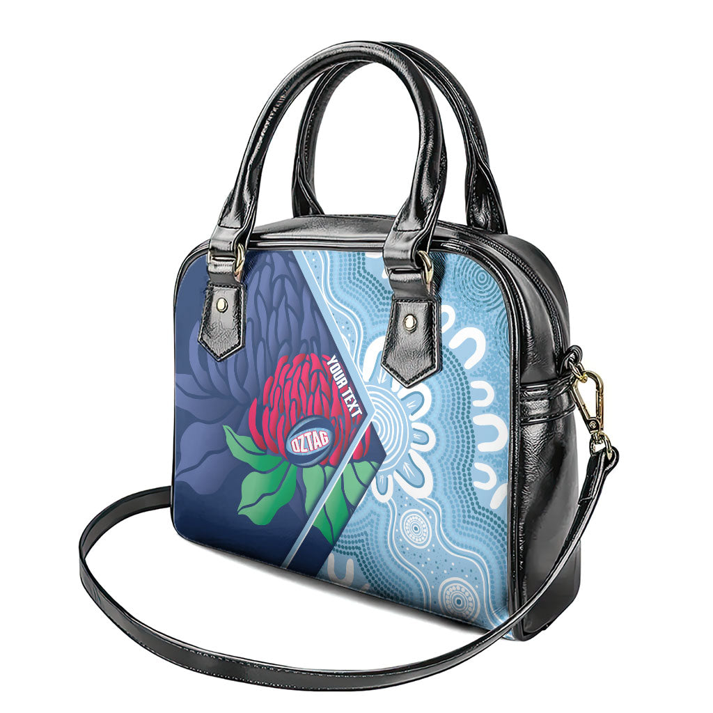 New South Wales Oztag Custom Shoulder Handbag NSW Waratah Indigenous Art