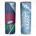 New South Wales Oztag Custom Skinny Tumbler NSW Waratah Indigenous Art