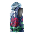New South Wales Oztag Custom Sleeveless Hoodie NSW Waratah Indigenous Art