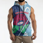 New South Wales Oztag Custom Sleeveless Hoodie NSW Waratah Indigenous Art