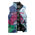 New South Wales Oztag Custom Sleeveless Puffer Jacket NSW Waratah Indigenous Art