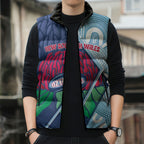 New South Wales Oztag Custom Sleeveless Puffer Jacket NSW Waratah Indigenous Art