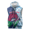 New South Wales Oztag Custom Sleeveless Zip Hoodie NSW Waratah Indigenous Art
