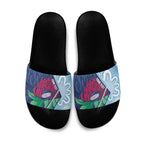 New South Wales Oztag Custom Slide Sandals NSW Waratah Indigenous Art