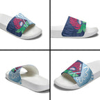 New South Wales Oztag Custom Slide Sandals NSW Waratah Indigenous Art