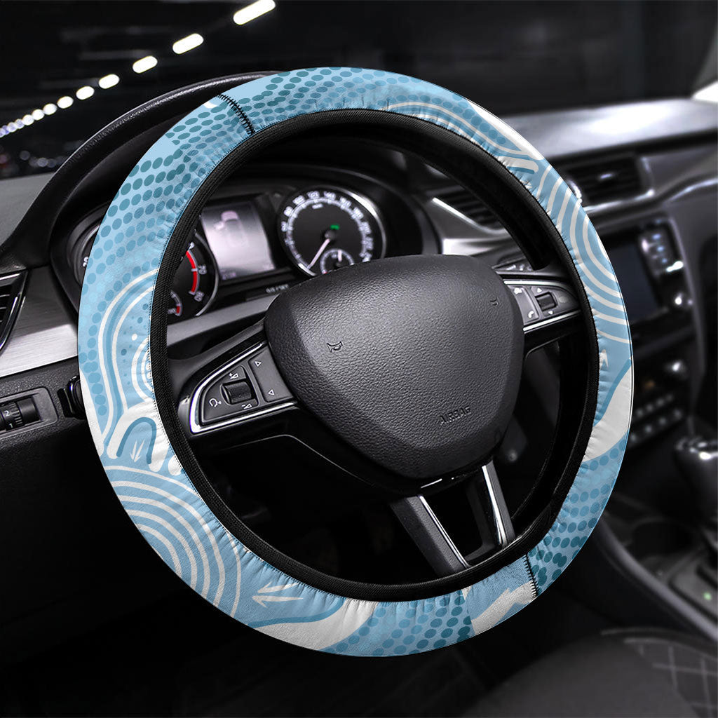 New South Wales Oztag Steering Wheel Cover NSW Waratah Indigenous Art