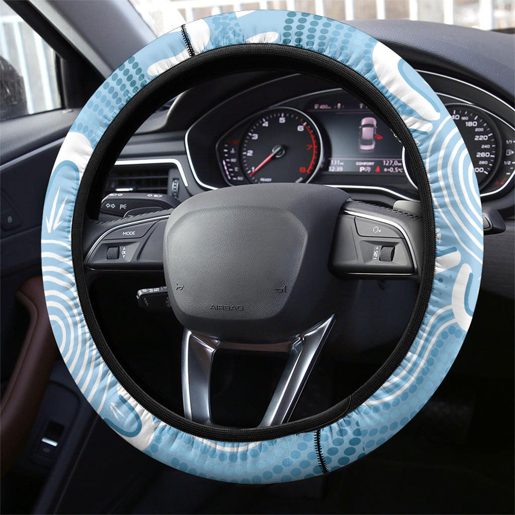 New South Wales Oztag Steering Wheel Cover NSW Waratah Indigenous Art