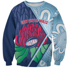 New South Wales Oztag Custom Sweatshirt NSW Waratah Indigenous Art