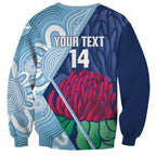 New South Wales Oztag Custom Sweatshirt NSW Waratah Indigenous Art