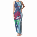New South Wales Oztag Custom Tank Maxi Dress NSW Waratah Indigenous Art