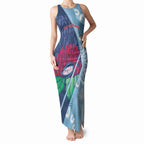 New South Wales Oztag Custom Tank Maxi Dress NSW Waratah Indigenous Art