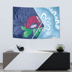 New South Wales Oztag Custom Tapestry NSW Waratah Indigenous Art