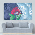 New South Wales Oztag Custom Tapestry NSW Waratah Indigenous Art