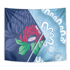 New South Wales Oztag Custom Tapestry NSW Waratah Indigenous Art