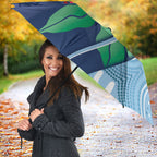New South Wales Oztag Custom Umbrella NSW Waratah Indigenous Art