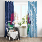 New South Wales Oztag Custom Window Curtain NSW Waratah Indigenous Art
