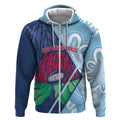 New South Wales Oztag Custom Zip Hoodie NSW Waratah Indigenous Art