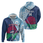 New South Wales Oztag Custom Zip Hoodie NSW Waratah Indigenous Art