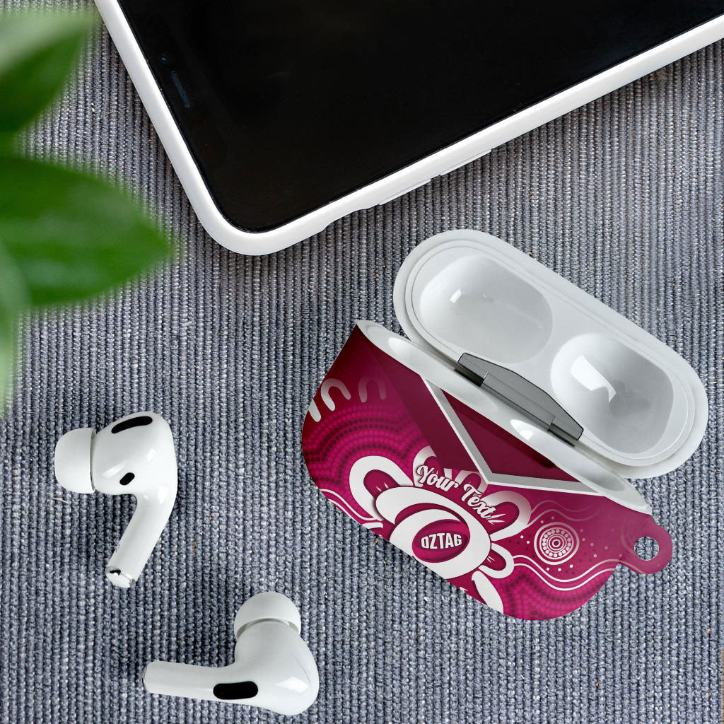 Queensland Oztag Custom AirPods Case QLD Indigenous Art