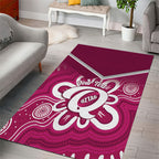 Queensland Oztag Custom Area Rug QLD Indigenous Art