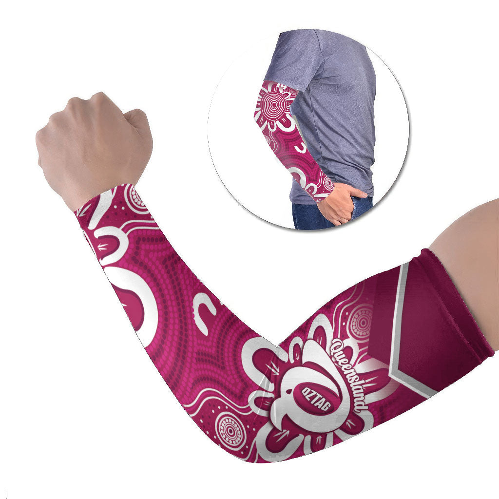 Queensland Oztag Custom Arm Sleeves QLD Indigenous Art