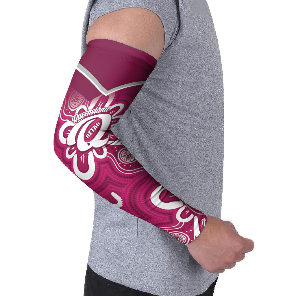 Queensland Oztag Custom Arm Sleeves QLD Indigenous Art