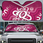Queensland Oztag Custom Auto Sun Shade QLD Indigenous Art