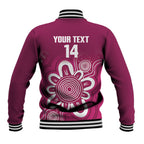 Queensland Oztag Custom Baseball Jacket QLD Indigenous Art