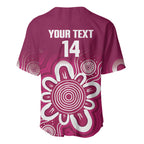 Queensland Oztag Custom Baseball Jersey QLD Indigenous Art