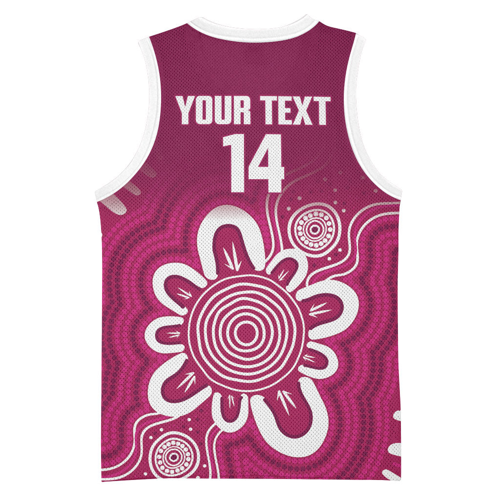 Queensland Oztag Custom Basketball Jersey QLD Indigenous Art