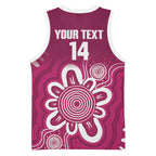 Queensland Oztag Custom Basketball Jersey QLD Indigenous Art